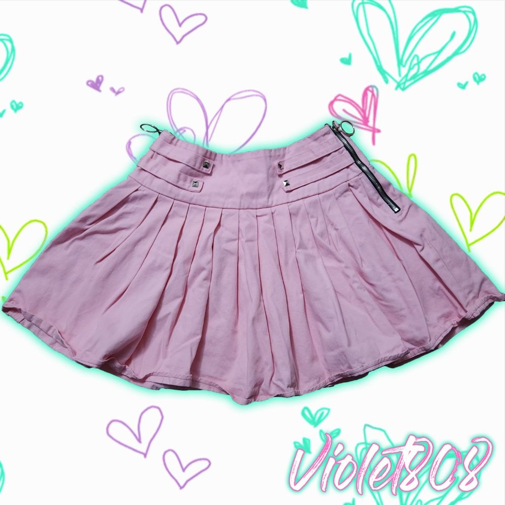 [M] Jawbreaker Pink Pleated Mini Skirt
